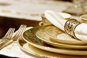 Elegant crockery at the restaurant Elegant crockery at the restaurant