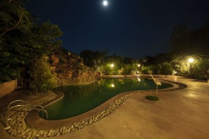 Swimming pool at night Swimming pool at night