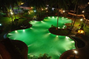 Pool View at Night
