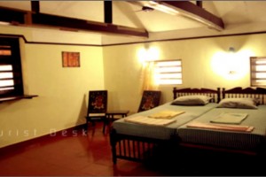 Wood panelled room