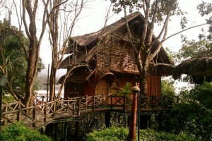 Bamboo Tree House amidst Greenery Bamboo Tree House amidst Greenery