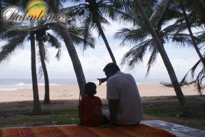View of the sea from the resort