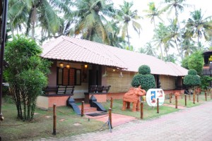 Decoration at the entrance of the cottage