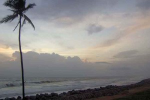 Dusk by the beach