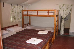 Tent interior Tent interior