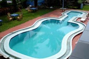 Guitar shaped pool