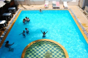 Guests at pool Guests at pool