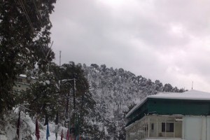 Snow by the resort Snow by the resort