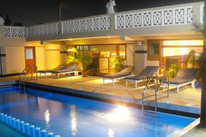 Pool View at Night Pool View at Night