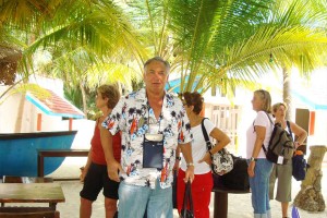 Tourists at the Island