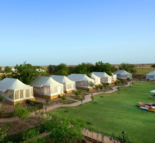 Tents at the resort