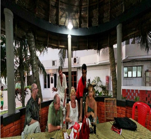 Foreign guests at dining venue