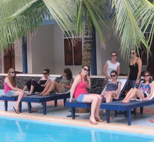 Sun decks by the pool