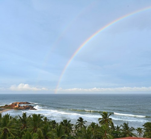 View with double rainbow View with double rainbow