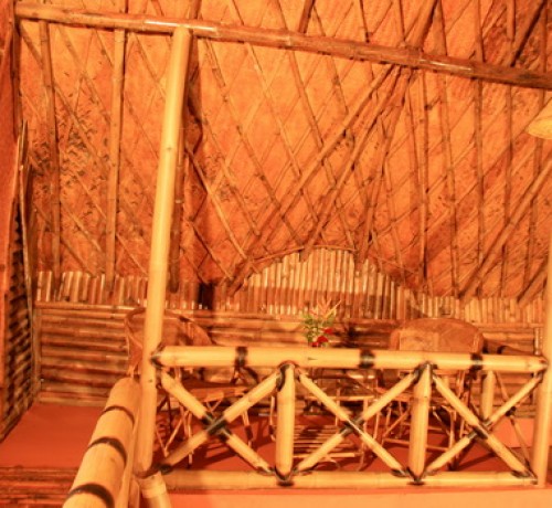 Inside view of the Bamboo Tree House