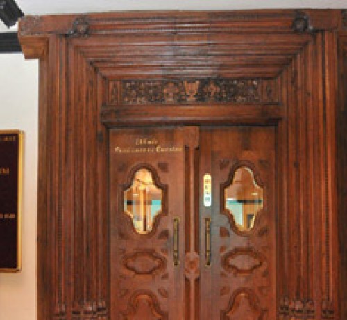 Wood panelled door Wood panelled door
