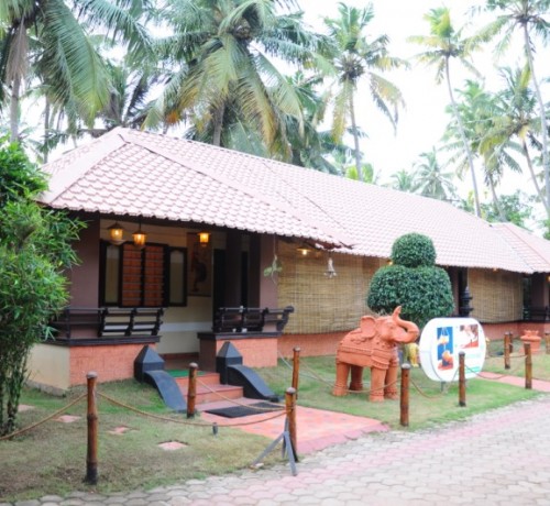 Decoration at the entrance of the cottage