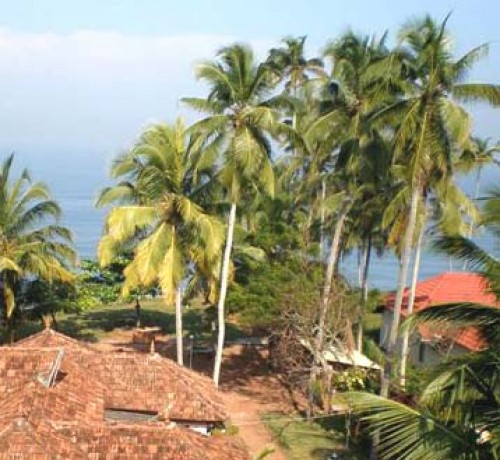 Panoramic view of the Varkala Beach