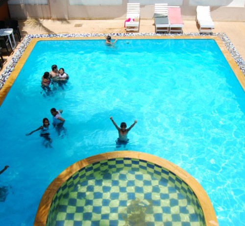 Guests at pool Guests at pool