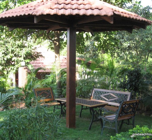 Sitting by the garden