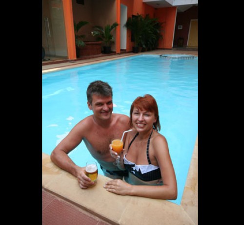 Poolside cocktails