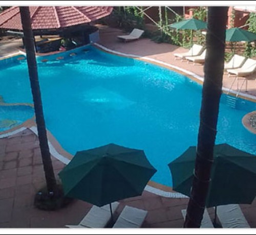 Over view of Hotel and Swimming pool