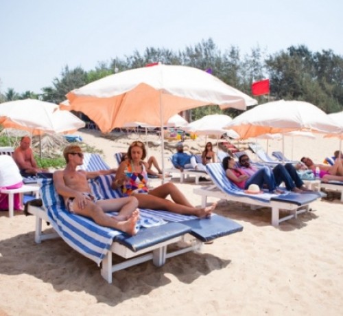 Sunbathing at Resort Sunbeds