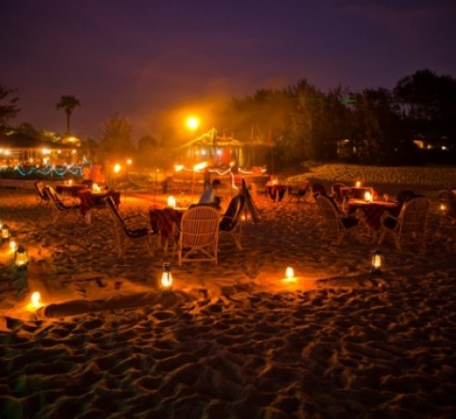 Dinner at beach resort