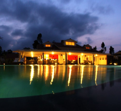 Pool view at night Pool view at night