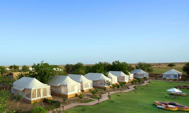 Tents at the resort