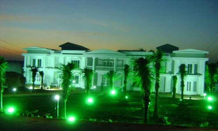 Resort view at night