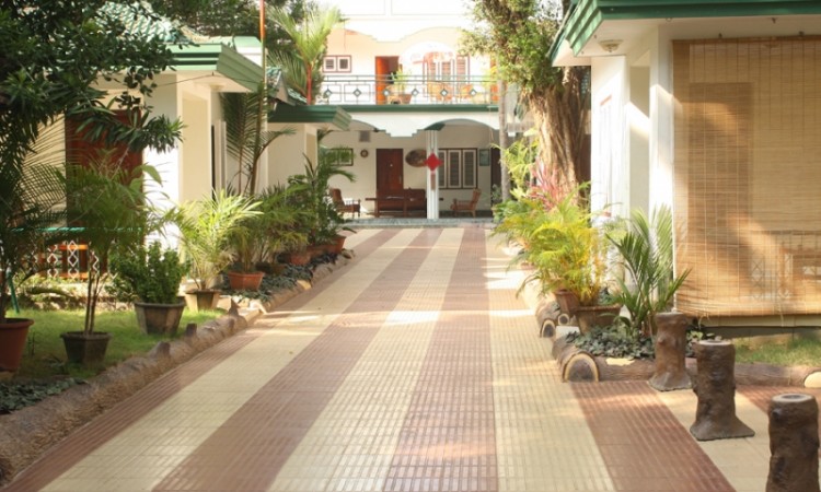Furnishings by the pathway