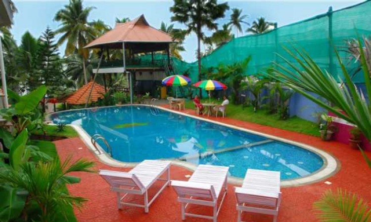 Sliding cots by the pool Sliding cots by the pool