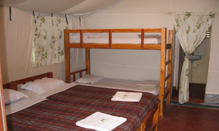 Tent interior Tent interior