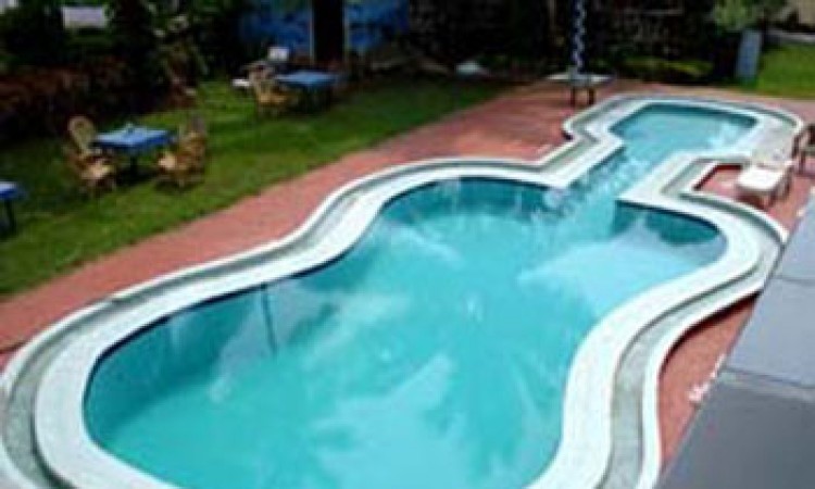 Guitar shaped pool