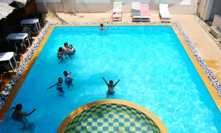 Guests at pool Guests at pool