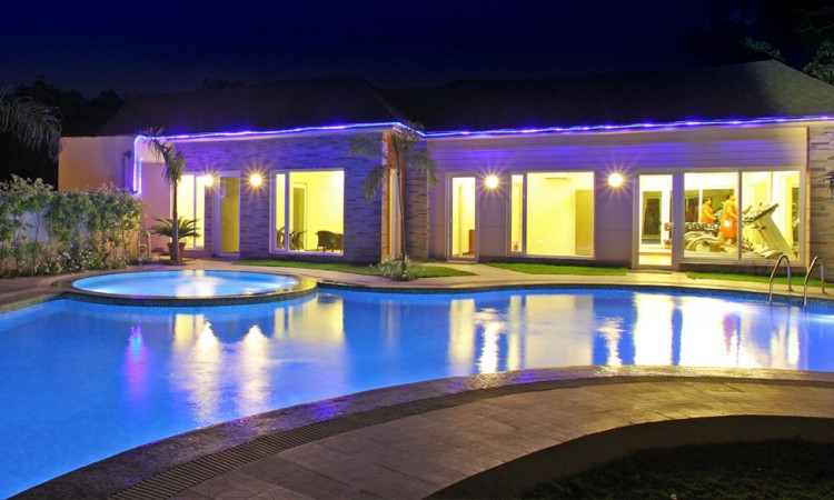 Pool View at Night Pool View at Night