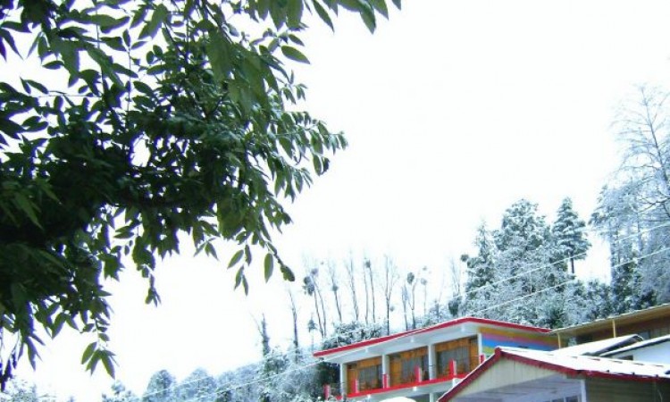 Resort during snow