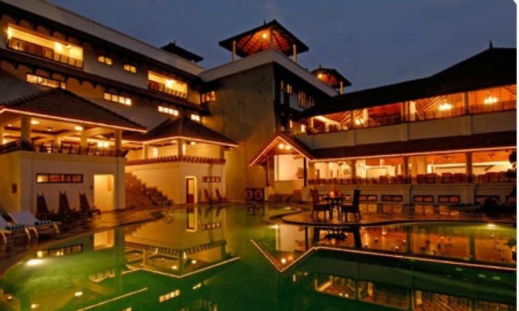 Pool View at Night