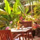Dining amidst greenery